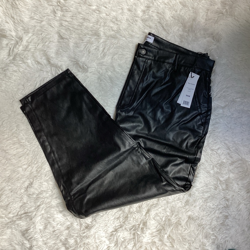 Juicy Couture Rodeo Black Faux Leather Pants